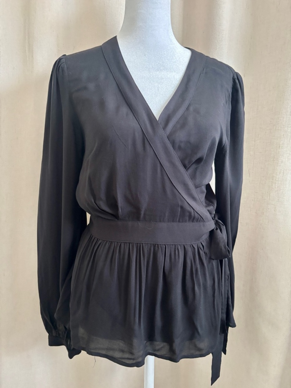 Gap Black Wrap Blouse | Size XS